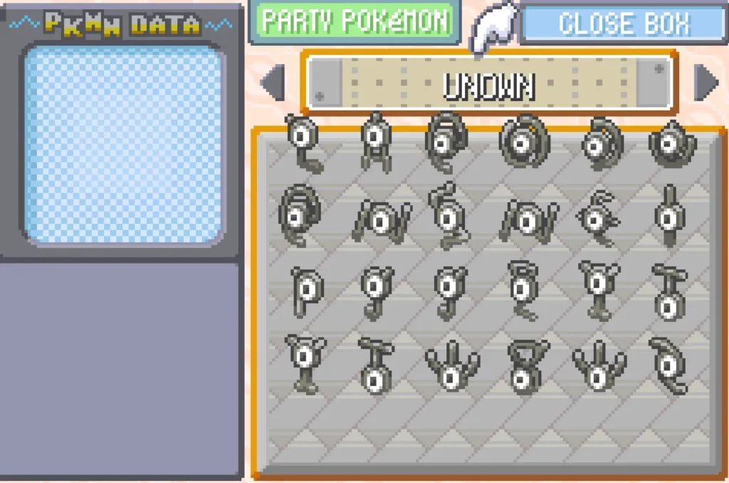 Where to Find all Unown in Pokémon FireRed and LeafGreen - Master Noobs